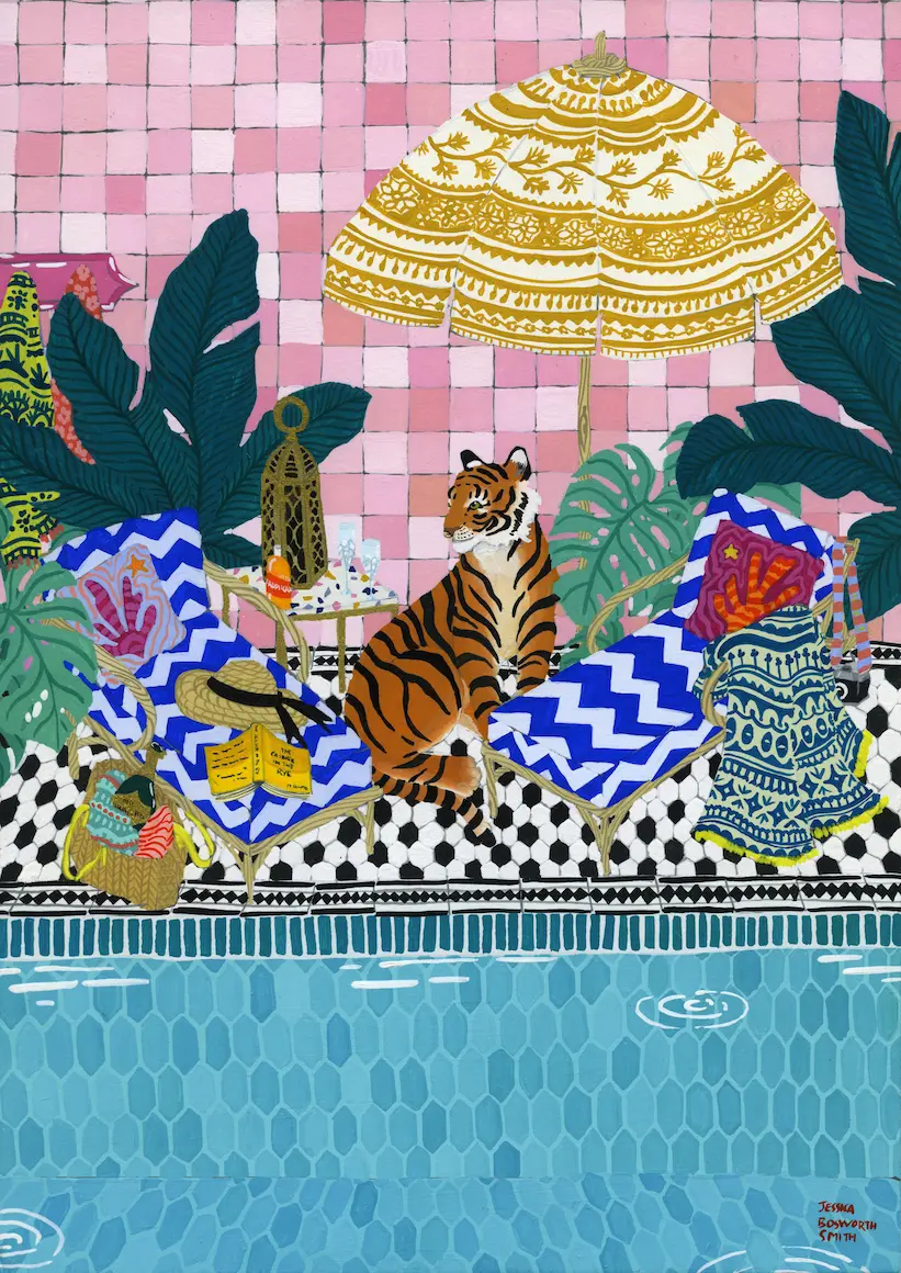 JESSICA-BOSWORTH-SMITH.-The-Year-of-the-Tiger-2022.-Gouache-on-board.-300-x-210mm